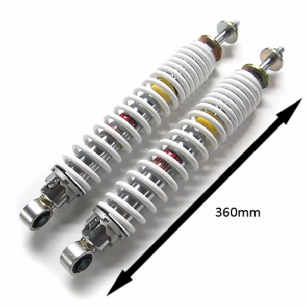 Shock absorber set RS24 Vespa GTS GTS 300cc 360mm chrome white behind Malossi 4613185