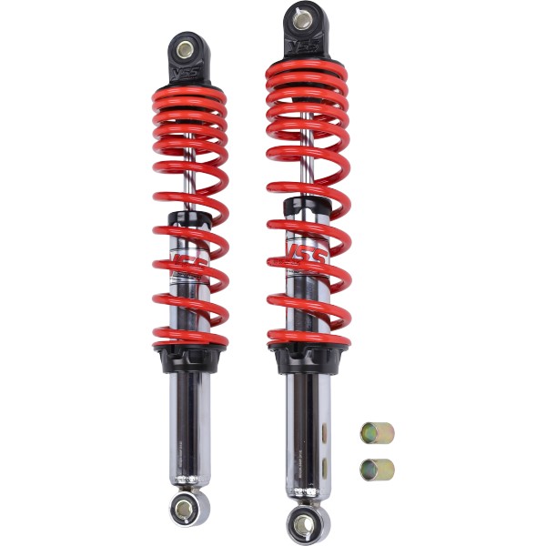 Stossdämfer-Set Yss 360mm verchromt rot passt auf simson, Kreidler rd220-03-15p-xd