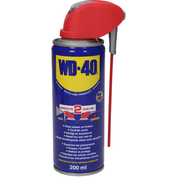 Smeermiddel multispray 200mL spuitbus wd40 smart straw