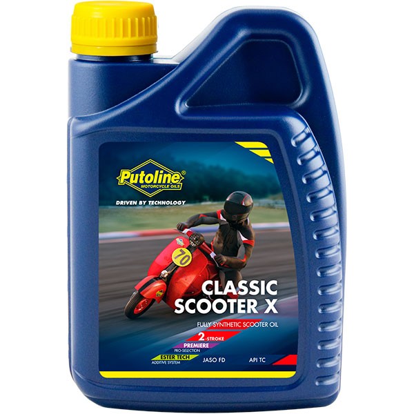 Lubricant oil 2-stroke synth classic scooter X 1L bottle Putoline 70700
