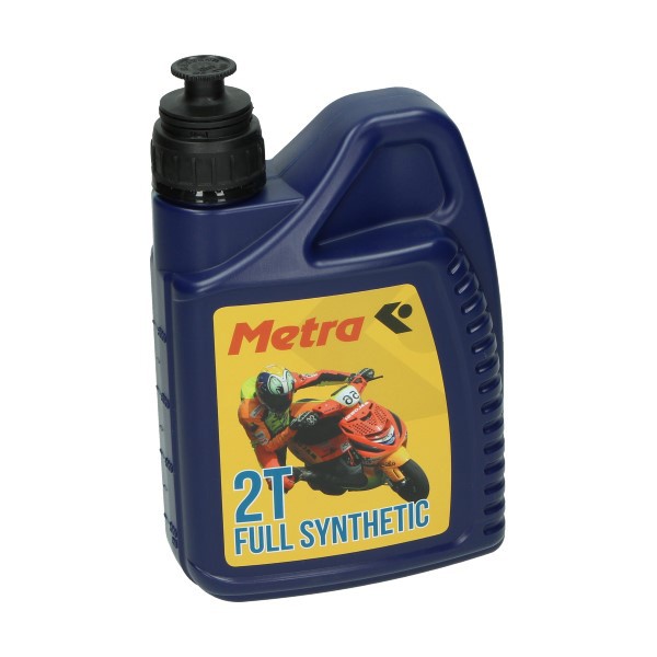 Smeermiddel olie 2-takt vol synth 1L fles Metrakit pro Race