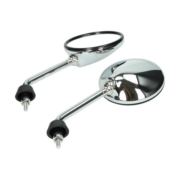 Mirror set Short model original E-keur Vespa GTS LX LXV chrome