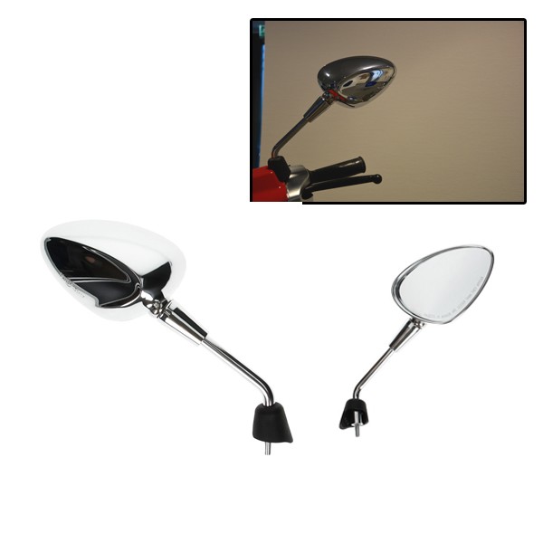 Mirror set Short model original E-keur Vespa Sprint chrome