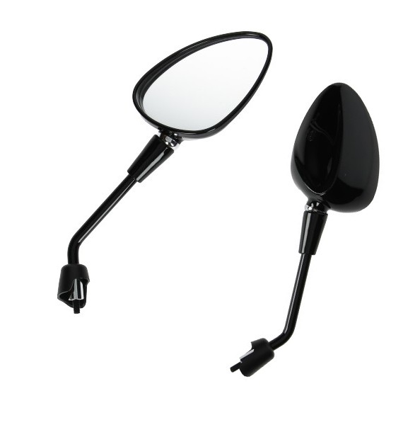 Mirror set Short Vespa Sprint black shine DMP