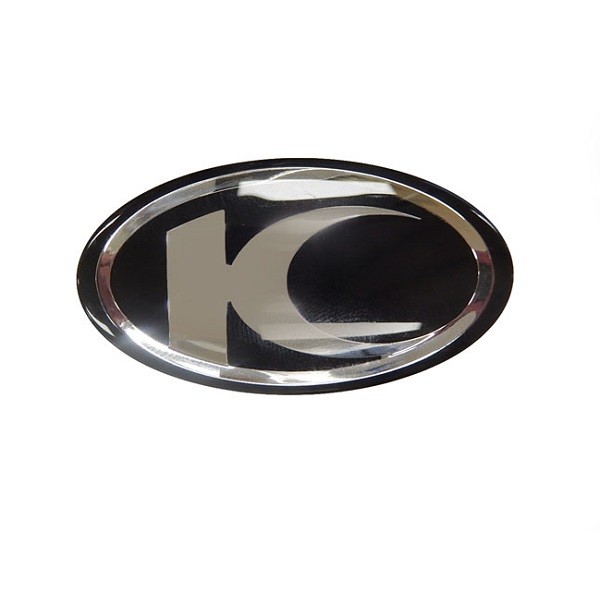 Sticker Kymco logo dik newlike super 8 zwart chroom Kymco origineel 86102-alg1-e00-t01