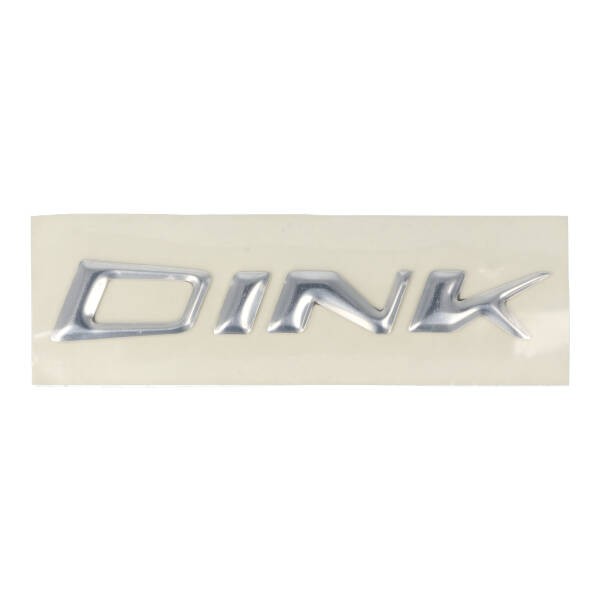 Sticker Kymco woord [dink] new Dink chroom Kymco origineel 86202-lfa1-e00-t01
