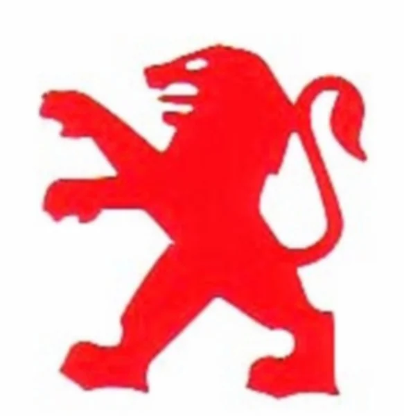 Sticker Peugeot logo leeuw red