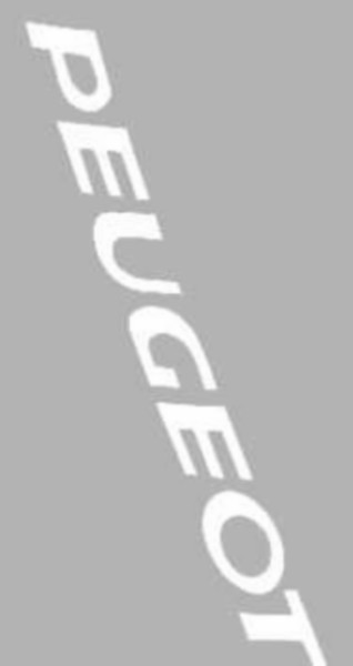 Sticker Peugeot woord [peugeot] wit 2-delig