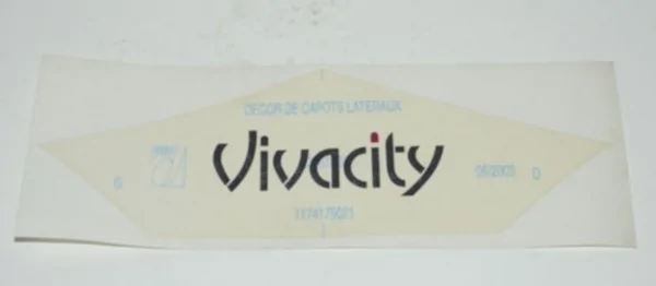 Sticker peugeot word [viva city] black original 741750cr