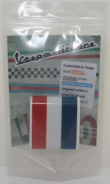 Sticker Piaggio Front cover Vespa lx/ Vespa S 6x60cm rood/ wit/ blue