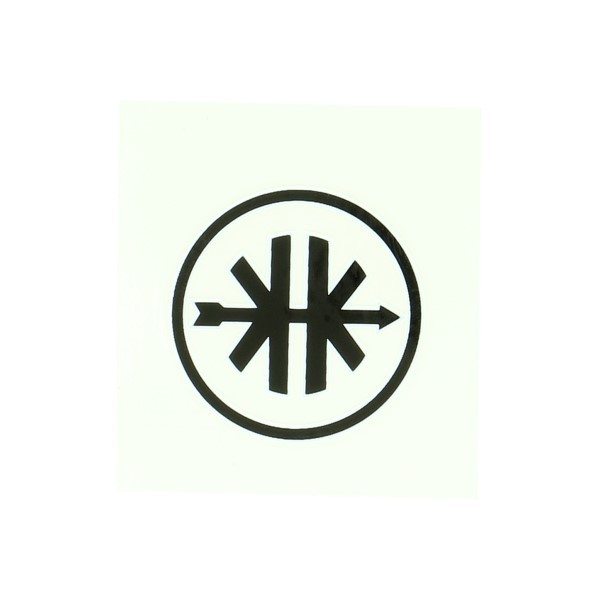 Sticker rond logo Kreidler zwart wit