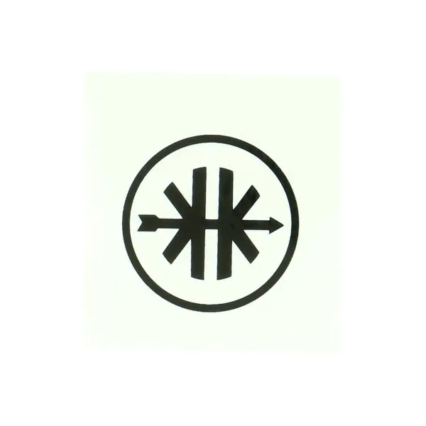 Sticker round logo Kreidler black white