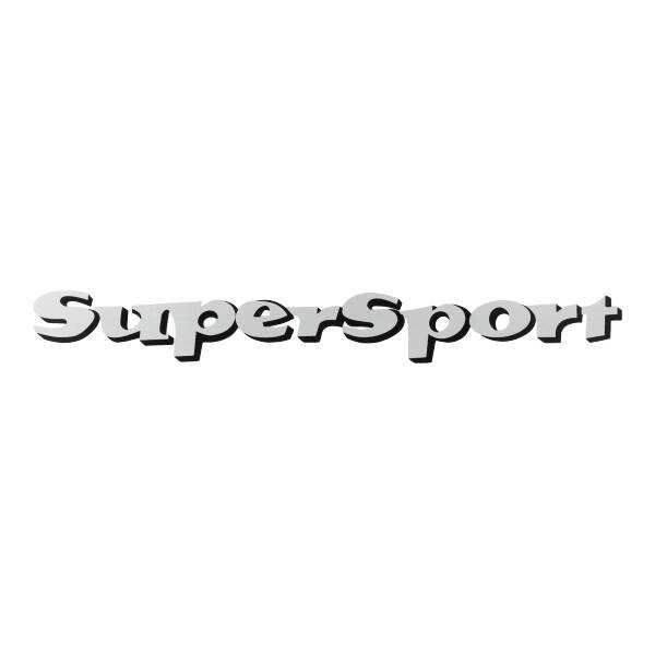 Sticker super sport Zundapp grijs zwart