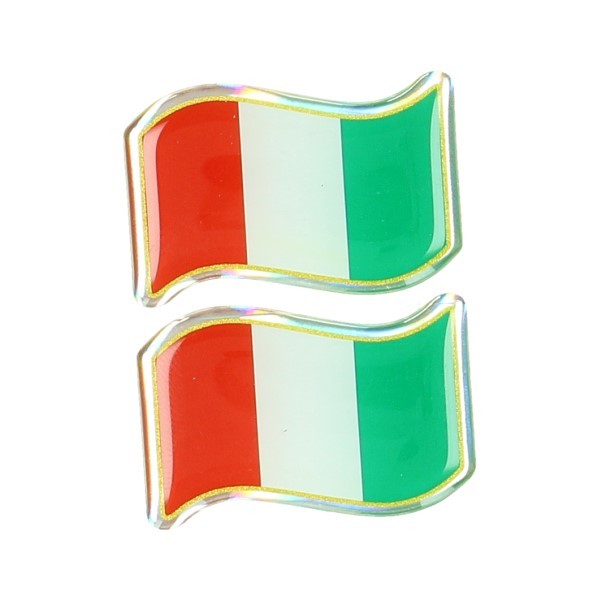 Sticker universal flag Italy wave set 3d