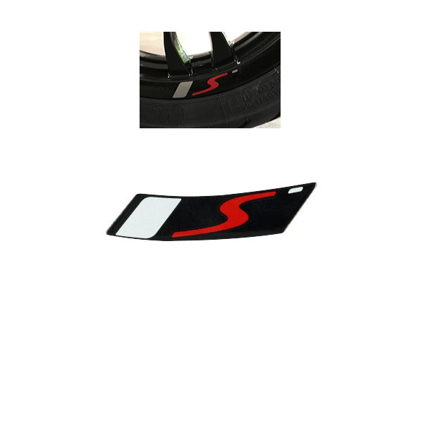 Sticker velg 2020 Vespa GTS all Primavera Sprint Piaggio Zip zwart Piaggio origineel 2h003007000a1