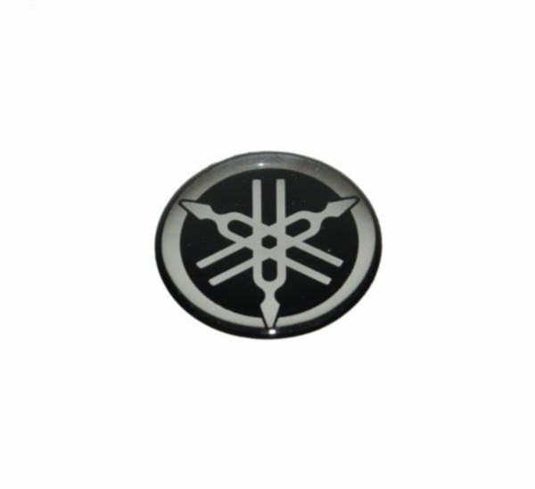 Sticker Yamaha logo rond Yamaha zwart chroom origineel x01f153a1000