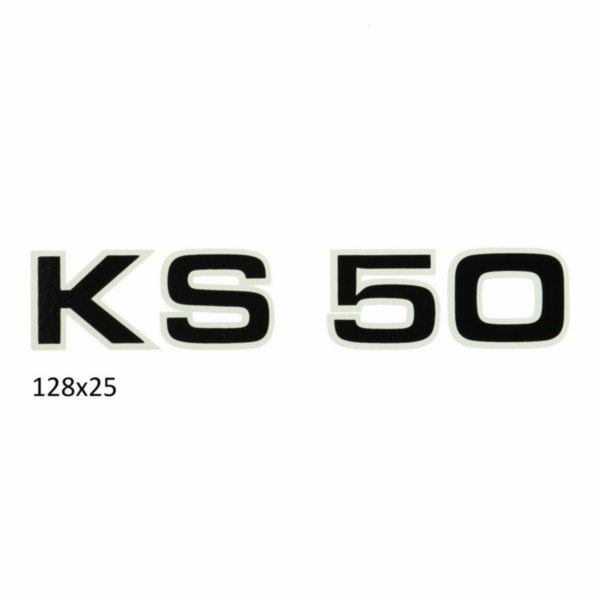 Sticker side cover Zundapp KS50 black white 529