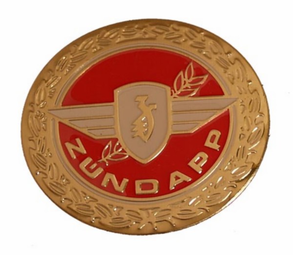 Sticker Zundapp logo rond rood goud z440-20.100 r