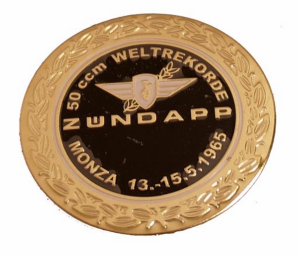 Sticker Zundapp logo rond Zundapp monza zwart goud z517-12.127
