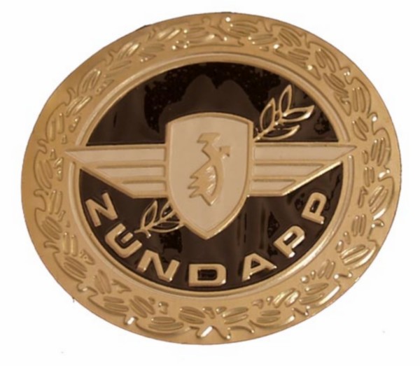 Sticker Zundapp logo rond zwart goud z440-20.100f