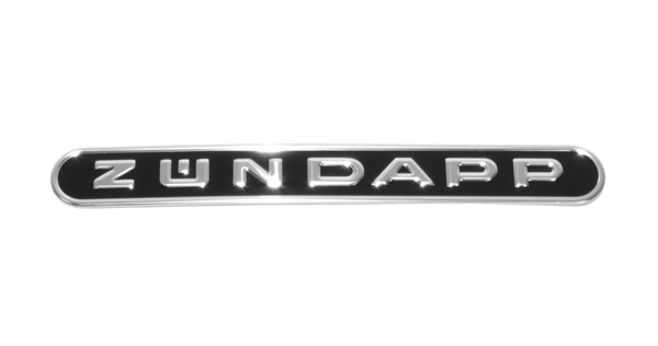 Sticker Zundapp word [zundapp] langwerpig aluminium black