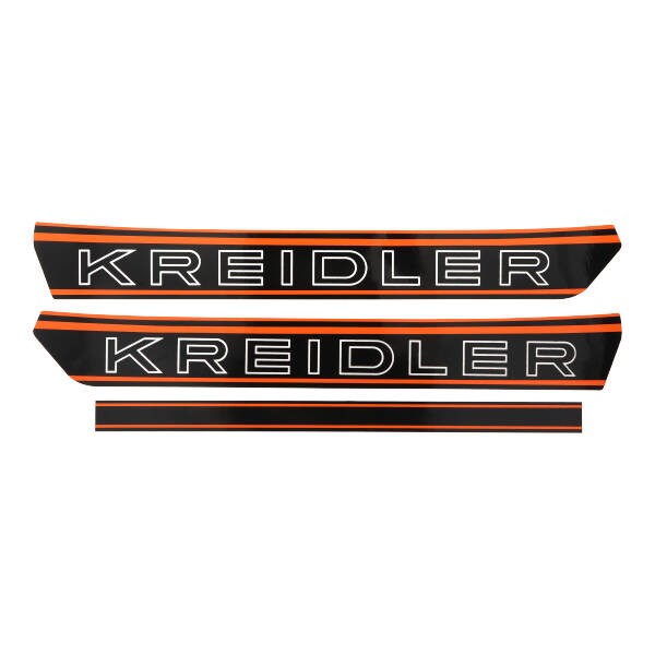 Stickerset benzinetank Kreidler zwart oranje