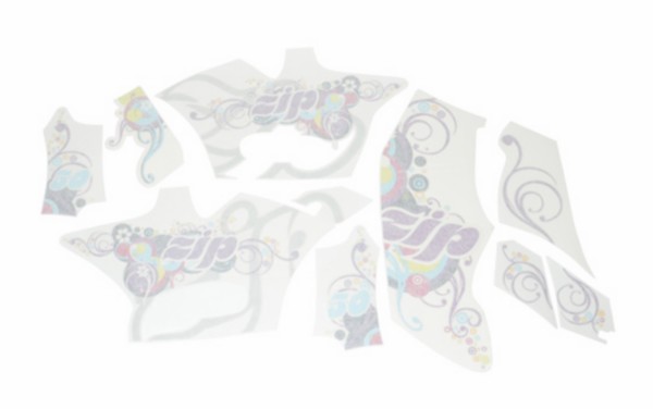 Sticker set flowers Piaggio Piaggio Zip 2012 4t white