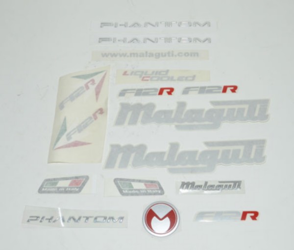 Stickerset Malaguti Phantom F12R Titanium origineel 18148201