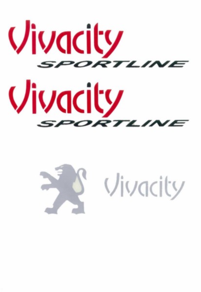 Sticker set Peugeot Vivacity sportline black red