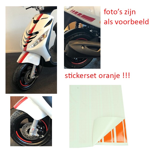 Sticker Piaggio Zip set sport AMG 14-delig Zip 2000 orange