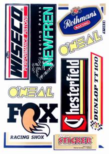 Sticker set sponsor chesterfield Peugeot Fox Newfren rothmans wiseco universal falko 982026 9-