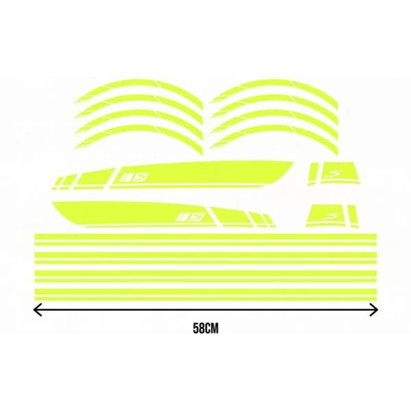 Sticker set sport AMG Vespa Primavera Sprint yellow fluor