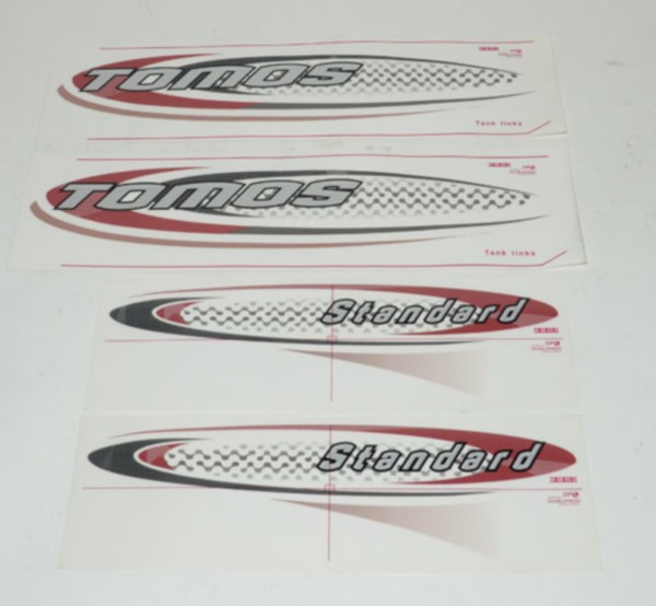 Sticker set Tomos standard red black original 234620