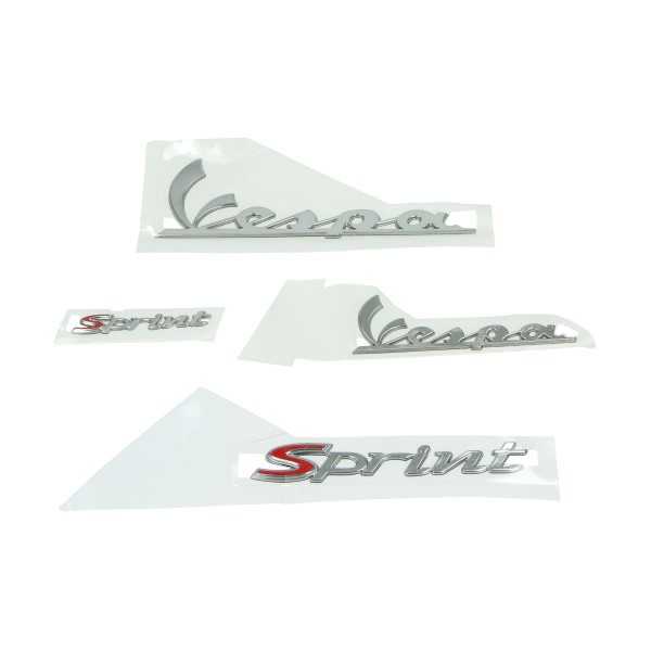 stickerset Vespa Sprint chroom 4-delig