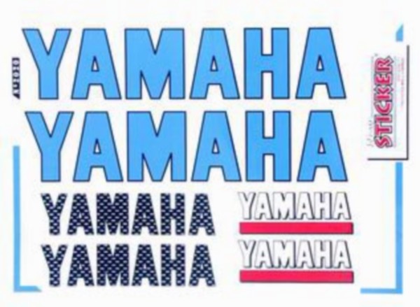Sticker set word [yamaha] blue falko 982020 6-delig