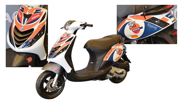 Aufkleber Satz zip2000 weiss Repsol