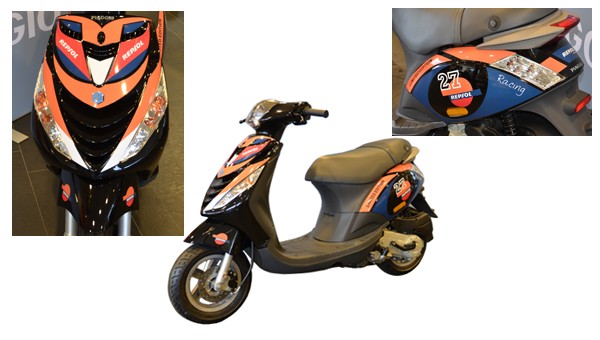 Aufkleber Satz zip2000 Schwarz Repsol