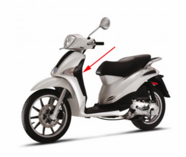 Stossstange Liberty 4T RST links Vorne Piaggio original 655746000c