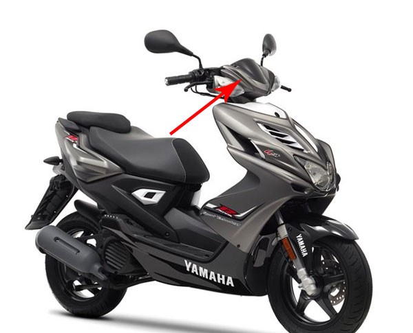Stuurkap Yamaha Aerox 2013 mat grijs origineel