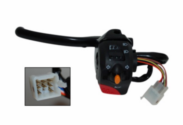 Handle bar switch + handel model 2007 Ludix Speedfight 2 Peugeot Vivacity left original 767362r