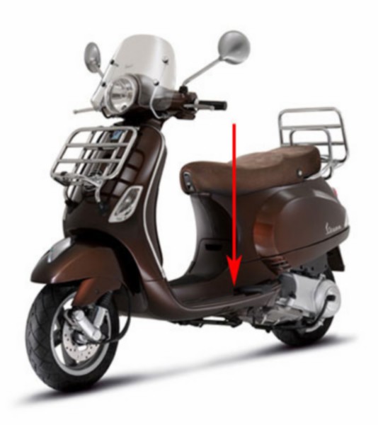 Step floor Vespa LX brown marrone 112 a