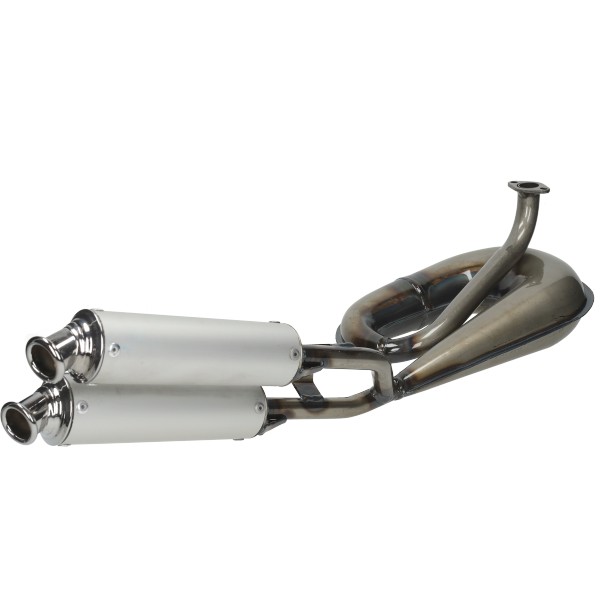 Exhaust circuit double silencer Tomos without painting aluminium Tecno