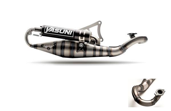 Exhaust complet Carrera 10 Piaggio 2-stroke without painting carbon Yasuni tub317