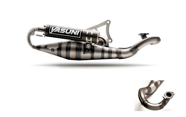 Exhaust complet Carrera 10 Piaggio 2-stroke without painting Kevlar Yasuni tub317