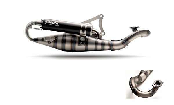 Exhaust complet Carrera 10 Piaggio 2-stroke without painting black Yasuni tub317