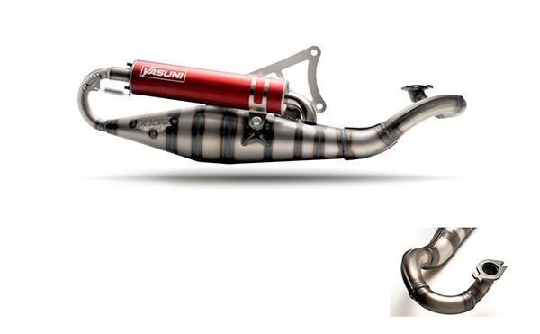 Exhaust complet Carrera 10 Piaggio 2-stroke red Yasuni tub317