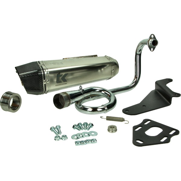 Auspuff komplett euro-2 GP pro Piaggio Zip 4-Takt Aluminium carbon Turbokit