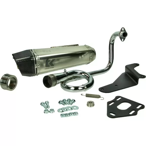 Auspuff komplett euro-2 GP pro Piaggio Zip 4-Takt Aluminium carbon Turbokit
