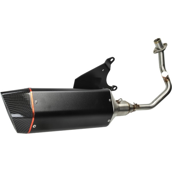 Exhaust complet euro-4 Piaggio Zip 4-stroke 3 gears black carbon bullet