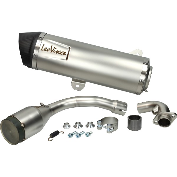 Exhaust complet Evo E-mark Vespa Gts 300cc euro-5 aluminium carbon LeoVince 14362ek